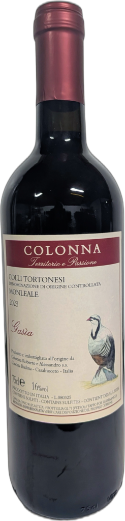 Colonna – Colli Tortonesi Monleale DOC “Gasia” 2023