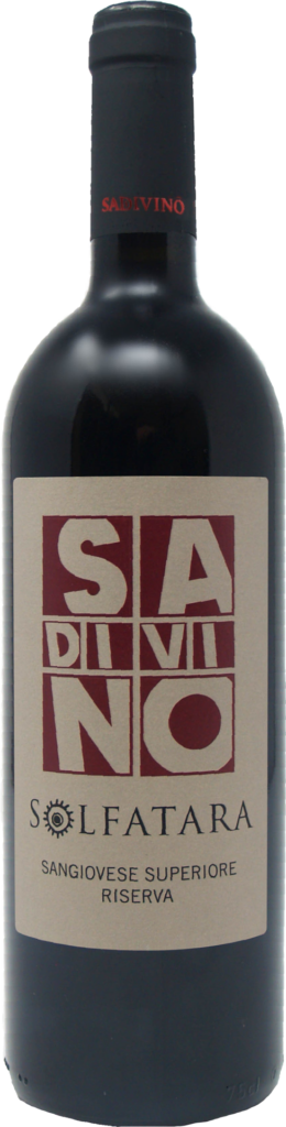 Sadivino sangiovese di romagna superiore riserva doc solfatara 2018 foto bottiglia