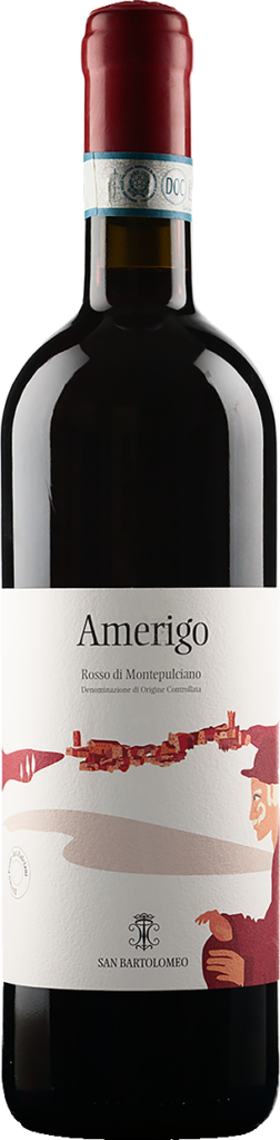 San bartolomeo rosso di montepulciano doc amerigo 2018 foto bottiglia